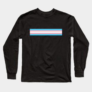 Transgender Pride Flag: Retro Horizontal Stripes Long Sleeve T-Shirt